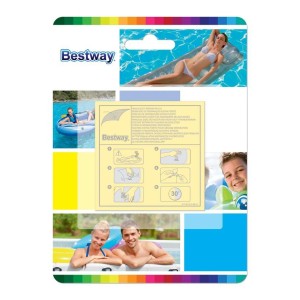 Sada Bestway® 62068, na opravu bazéna a nafukovačiek, 10 ks, 65x65 mm