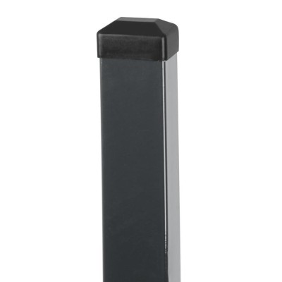 Stĺpik Strend Pro EUROSTANDARD, hranatý, antracit, čiapočka, Zn+PVC, RAL7016, 2000/60x40/1,25 mm