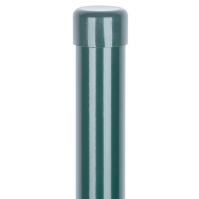 Stĺpik Strend Pro METALTEC, okrúhly, čiapočka, zelený, Zn+PVC, RAL6005, 38/1750/1,25 mm