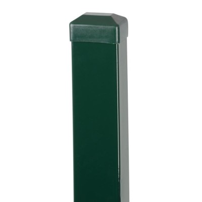 Stĺpik Strend Pro EUROSTANDARD, hranatý, zelený, čiapočka, Zn+PVC, RAL6005, 2400/60x40/1,50 mm