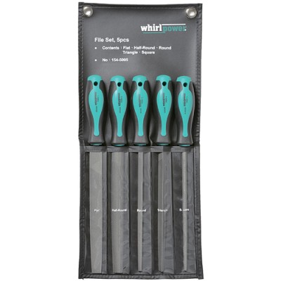 Sada pilníkov Whirlpower® 154-5005, 5 dielna, 200 mm, plochý, okrúhly, štvorhranný, rovný, polkruhov