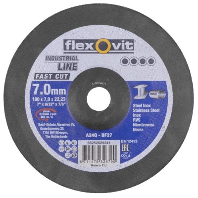 Kotuc flexOvit FastCut A5360 180x7.0x22.2 mm, A24Q-BF27, oceľ