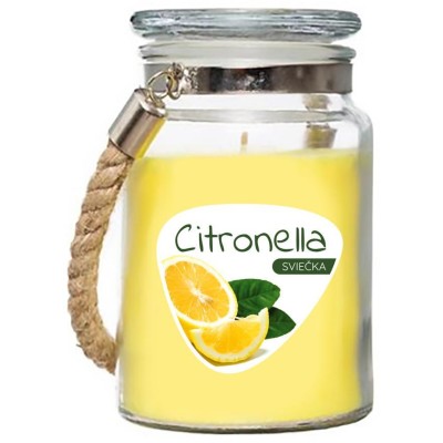 Sviečka Citronella, sklo, 85x105 mm