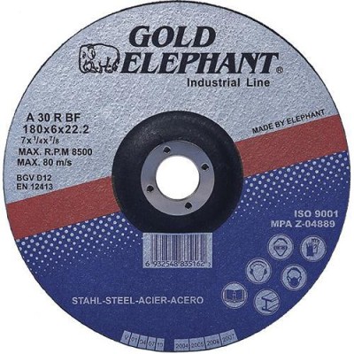 Kotúč Gold Elephant Blue 41A 180x1,6x22,2 mm, rezný na kov A30TBF