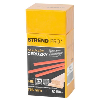 Ceruzka Strend Pro, tesárska, 176 mm, čierna tuha, hranatá, sellbox 50 ks