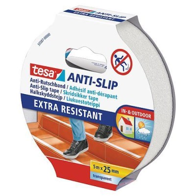 Páska tesa® Anti-slip, protišmyková na schody, transparentná, 25 mm, L-5 m