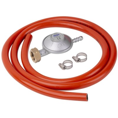 Regulátor plynu C31-30, 28-30 mbar, UK8 mm, EN16129, 2x spona, hadica 1,5 m
